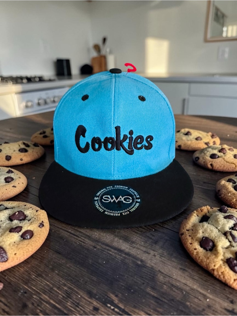 Cookies Blue Snapback Hat Cap Embroidered Logo Adjustable NWT